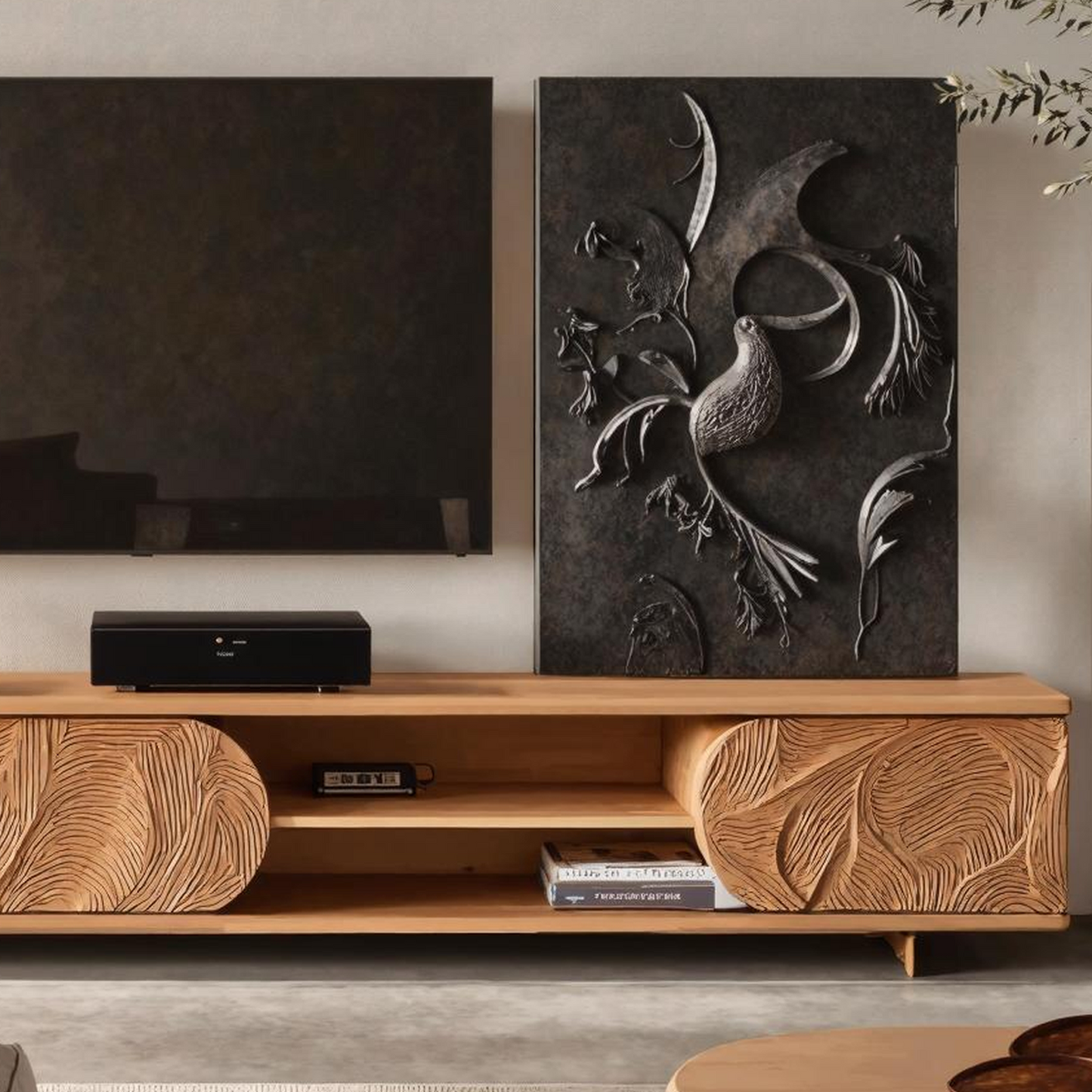Mid-century TV stand designed for stylish and functional living room interiors-3