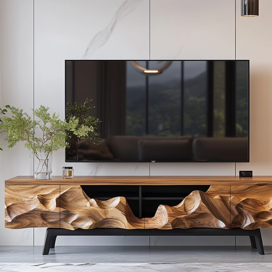 Farmhouse style TV cabinet for charming and functional living room decor